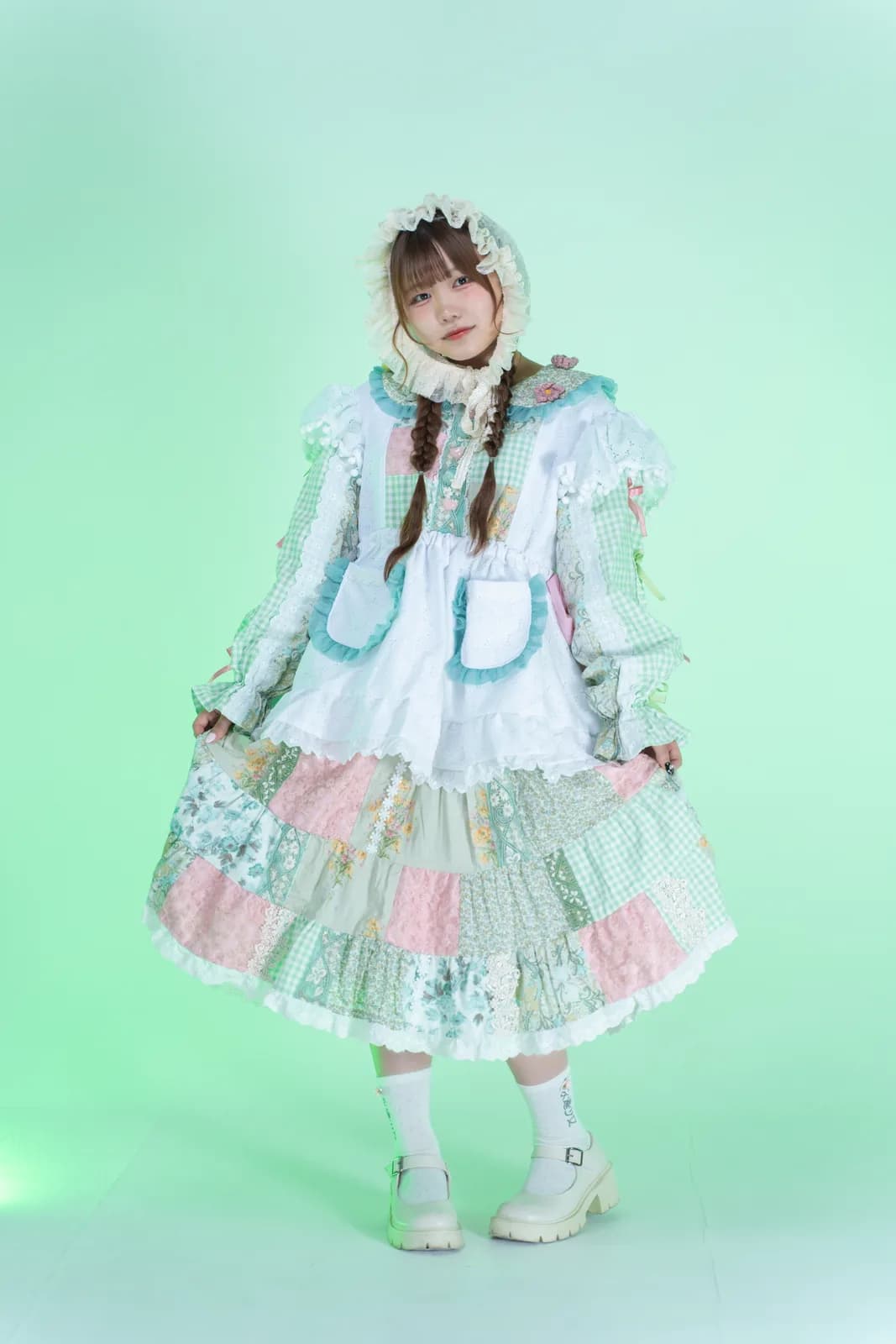パッチワークミントエプロン — ツキナミミツキ 1
