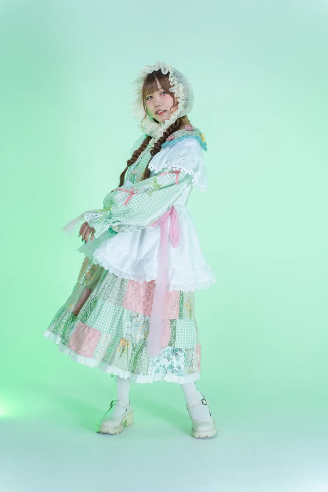パッチワークミントエプロン — ツキナミミツキ 3