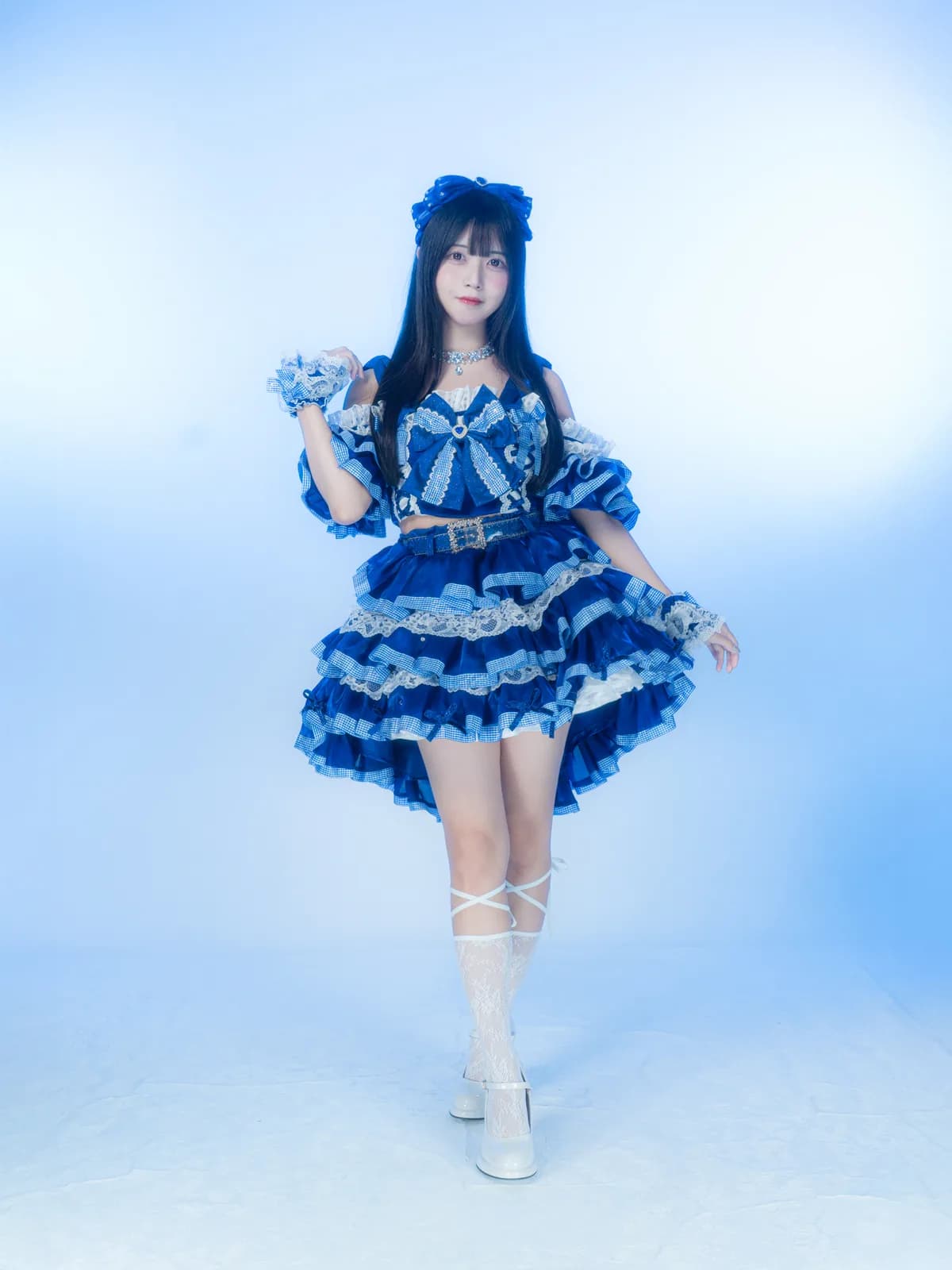 ギンガムリボン(ロイヤルブルー) — 椎名音心( IDOLEST ) 5